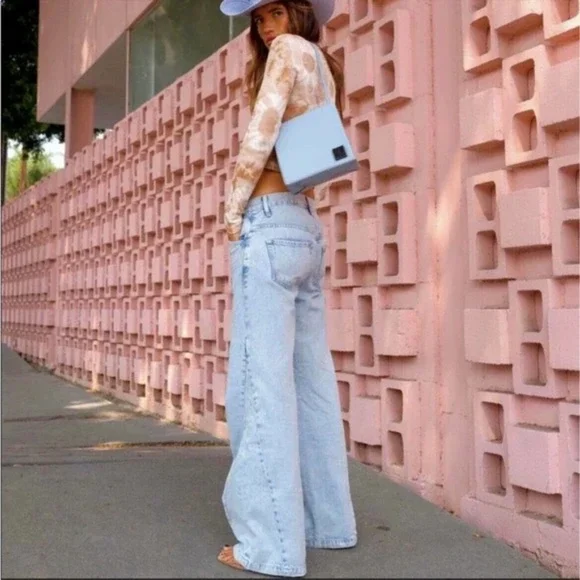 Frame Womens Le Baggy High Rise Palazzo Wide Leg Jeans 32 NWOT - Picture 2 of 8